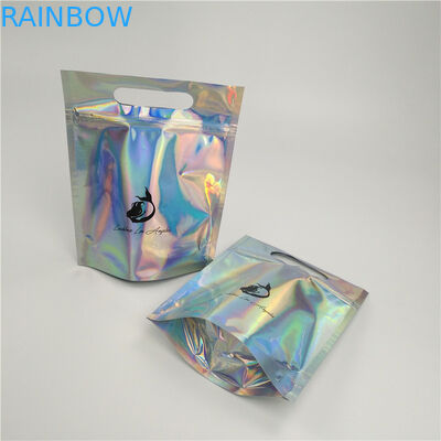 Moistureproof Lá Túi Bao bì Đứng Up Zipper Kích thước tùy chỉnh hàng đầu với tay cầm