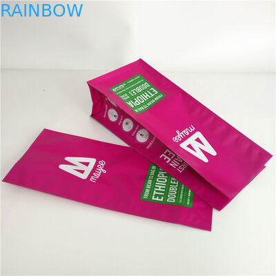 Mờ phẳng đáy tùy chỉnh in đứng lên Túi Gusset nhôm nhiều lớp M túi cà phê