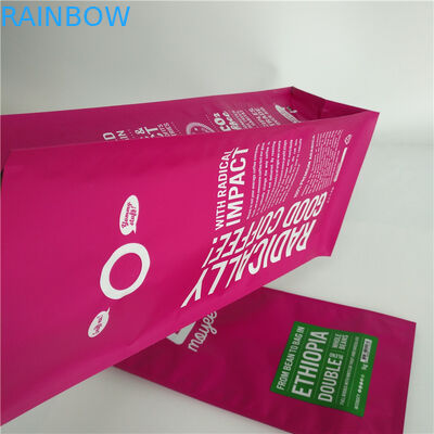 Mờ phẳng đáy tùy chỉnh in đứng lên Túi Gusset nhôm nhiều lớp M túi cà phê