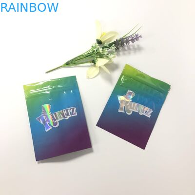 Custom 1oz 3.5g Can Jar Truyện cười Nhãn Vape Mylar Smell Proof Pound Gói Weed Bao bì Túi màu hồng Trắng Runtz