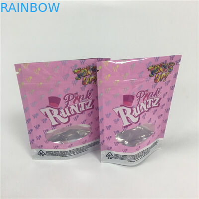 Rotogravure In túi Ziplock tái sử dụng Glossy Mylar Foil Ziplock Runtz Cookies Đóng gói