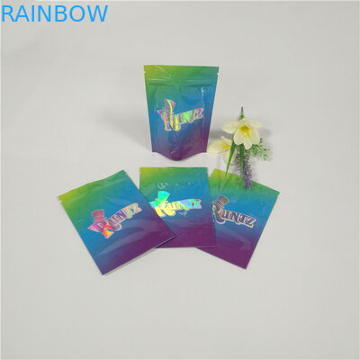Runtz Mylar Weed Lá Túi Túi Bao bì Truyện cười Tùy chỉnh Gói Nhãn Bền