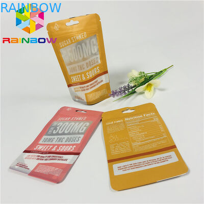 Tái sử dụng nhựa đứng lên túi dây kéo túi Matt Hoàn thành với cửa sổ rõ ràng phía trước