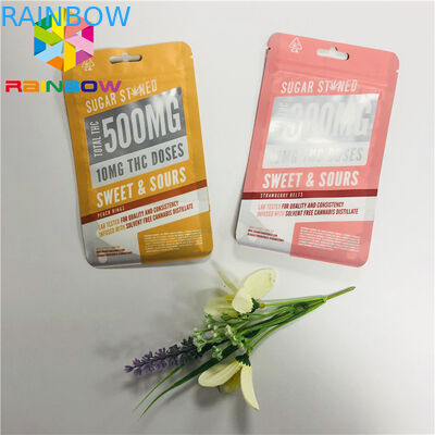 Tái sử dụng nhựa đứng lên túi dây kéo túi Matt Hoàn thành với cửa sổ rõ ràng phía trước