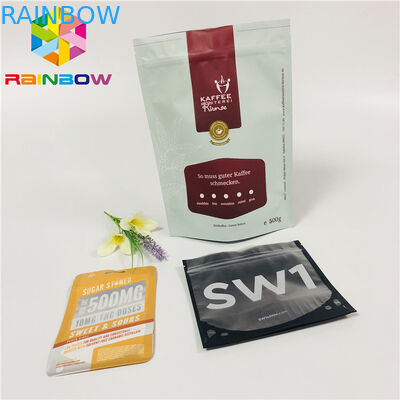 Độ ẩm hàng rào nhôm lá đứng lên túi túi cà phê Bean Ziplock nhựa