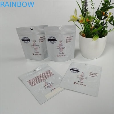 Tự đứng Weed Hạt nhựa Túi Ziplock In tùy chỉnh Matt Đen Lá Túi