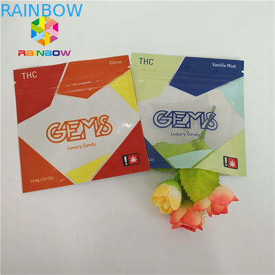 Thảo dược có thể tái chế Bao bì Túi nhựa 3 mặt kín Tùy chỉnh với Zipper