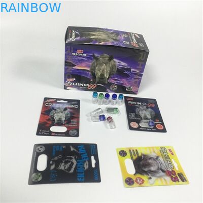 Hộp mực Giấy bao bì Thẻ Vàng Rhino Container Bullet Với ​​Vỏ nhựa