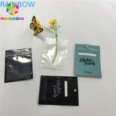Rõ ràng nhựa phía trước Mylar Ziplock đứng lên Túi ba bên cho cáp USB