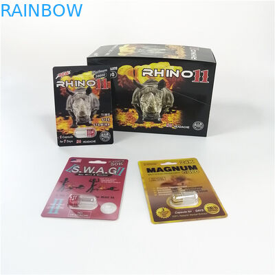 Thẻ 3D Bao bì vỉ nhựa Rhino 100k 150k Gói thuốc tăng cường nam 200k