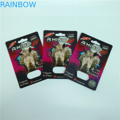 Slide Blister Gói Bao bì Chèn Thẻ Nam Thuốc tăng cường Túi 3D Bao bì Thẻ