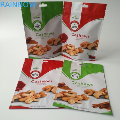 Lá đứng lên Snack Bag Bao bì Zipper nhựa Hạt điều Nut Gói tùy chỉnh in