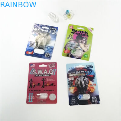 Slide Blister Bao bì Thẻ Thuốc tăng cường Nam Đóng gói Kích thước tùy chỉnh