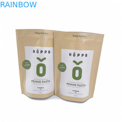 Eco thân thiện với túi giấy kraft Bao bì thực phẩm Đứng lên Zipperfor Bánh mì / Kẹo / Trái cây