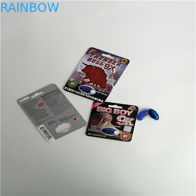 Thuốc tăng cường cho nam Thuốc vỉ Thẻ Đóng gói Tùy chỉnh In Rhino 69 Thẻ 3D Thuốc tránh thai