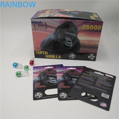 Fly Male Energy Enhancer Blister Paper Card Gule Double Hole Vật liệu đóng gói cho viên nang