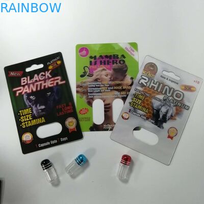Thuốc tăng cường tình dục Thuốc đóng gói thẻ vỉ Rhino 69 Chống ẩm có thể tái chế