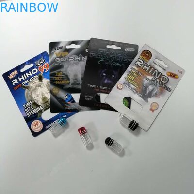 Thuốc tăng cường tình dục Thuốc đóng gói thẻ vỉ Rhino 69 Chống ẩm có thể tái chế