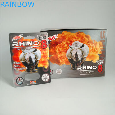 Hộp đựng thẻ nhựa bằng nhựa Bao bì viên nang Rhino Nam Thuốc viên nang