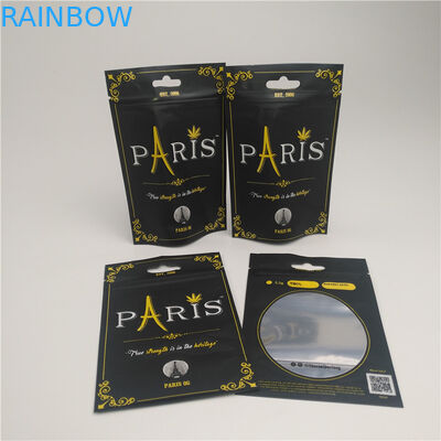 Clear Window Stand Up Túi Mùi Bằng chứng CBD Bao bì có khóa kéo trẻ em