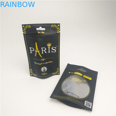 Clear Window Stand Up Túi Mùi Bằng chứng CBD Bao bì có khóa kéo trẻ em