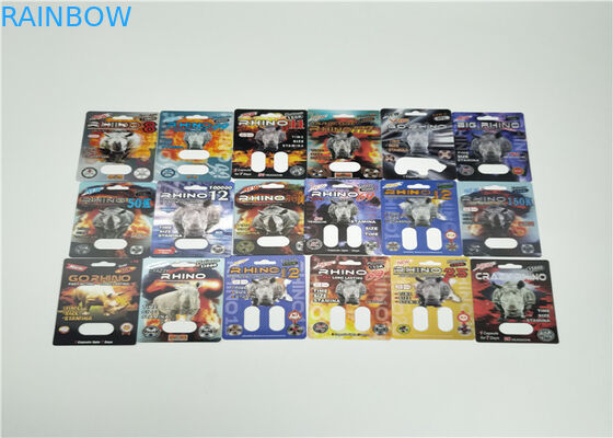 Fire Rhino50K Hiệu ứng 3d Vỉ bao bì Thẻ Gói thuốc tăng cường cho nam Thuốc viên nang