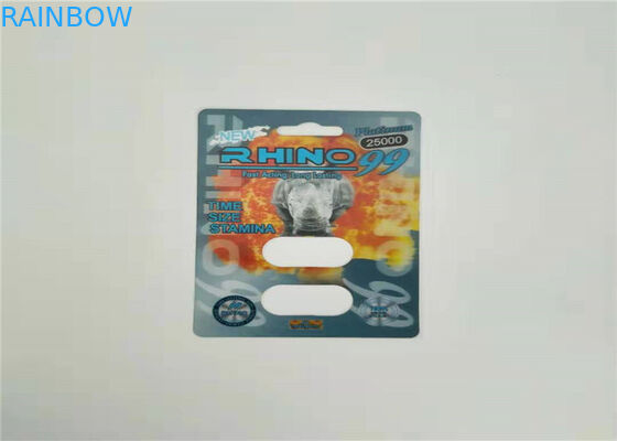 Fire Rhino50K Hiệu ứng 3d Vỉ bao bì Thẻ Gói thuốc tăng cường cho nam Thuốc viên nang