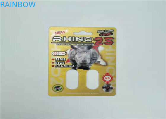 Bao bì vỉ chống nước Rhino 99 50k Thuốc tăng cường sinh lý nam Thẻ hiệu ứng 3d