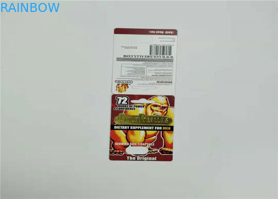 Rhino 69-9000 Vỉ bao bì Viên nang Viên nang tình dục Thuốc chèn thẻ nhựa cho nam giới