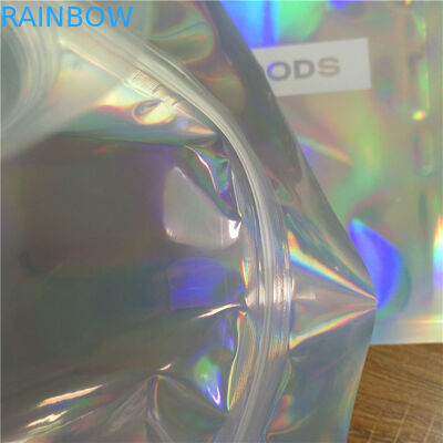 Quần áo Đồ lót Bao bì Đứng lên Zipper Túi Túi Ánh kim lấp lánh Hologpson Ziplock