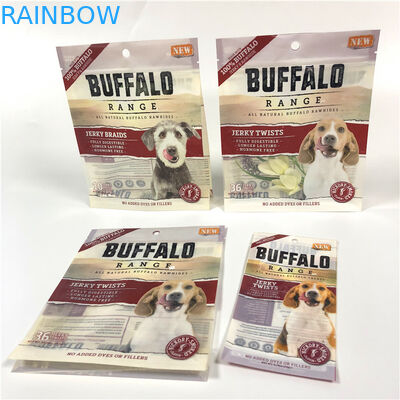 Niêm phong mạnh mẽ mùi bằng chứng thực phẩm vật nuôi Túi UV Logo in với vết rách dễ mở