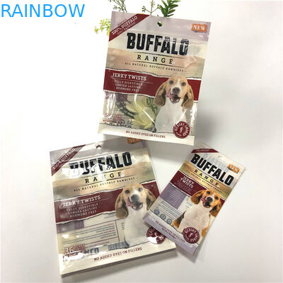 Niêm phong mạnh mẽ mùi bằng chứng thực phẩm vật nuôi Túi UV Logo in với vết rách dễ mở