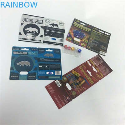 Bạch kim 10K Viên thuốc tình dục Viên nang Thẻ đóng gói Hộp Khắc Craft Tùy chỉnh