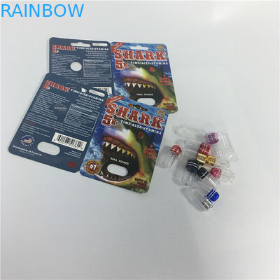 Viên nang thuốc tăng cường nam Rhino Hộp bao bì Hộp giấy cá mập vỉ