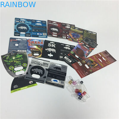 Silk In vỉ bao bì Thẻ Thuốc tăng cường Nam Rhino Sex Pills Logo tùy chỉnh