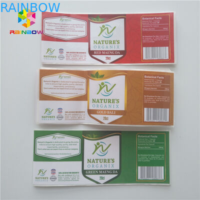 Nhãn nhỏ giọt Shrink Tay áo Nhãn dược phẩm Lọ thủy tinh Chai 30ml cho Steroid