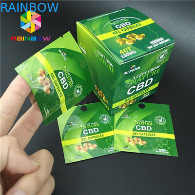 In ấn kỹ thuật số bao bì thảo dược CBD Gummy tự nhiên Cây gai dầu kẹo dẻo