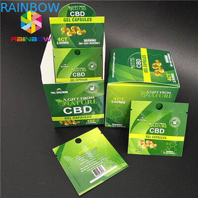 In ấn kỹ thuật số bao bì thảo dược CBD Gummy tự nhiên Cây gai dầu kẹo dẻo