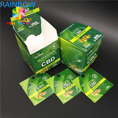 In ấn kỹ thuật số bao bì thảo dược CBD Gummy tự nhiên Cây gai dầu kẹo dẻo
