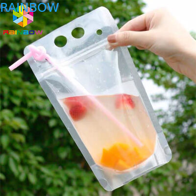 Chất liệu nhựa PET Nước ép thực phẩm Túi đóng gói Túi Doypack CMYK In bằng tay cầm