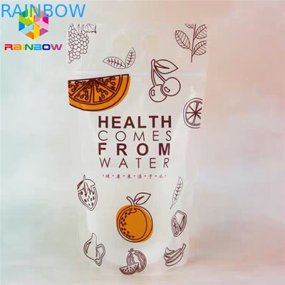 Chất liệu nhựa PET Nước ép thực phẩm Túi đóng gói Túi Doypack CMYK In bằng tay cầm