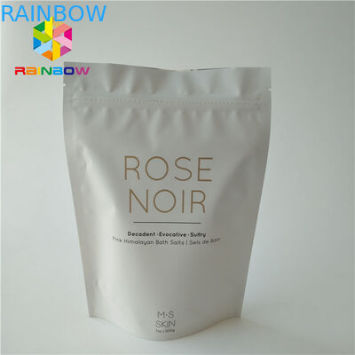 White Plastic Stand Up Body Scrub Túi đựng mỹ phẩm cho muối biển Chăm sóc da