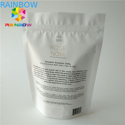 White Plastic Stand Up Body Scrub Túi đựng mỹ phẩm cho muối biển Chăm sóc da