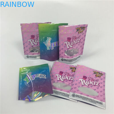 Matte Ziplock In thảo dược hương Bao bì Weed Wraps Hologram Rotogravure In