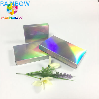 Hình chữ nhật gấp Hologram Hộp bao bì giấy cho mỹ phẩm Lông mi Brush Mặt nạ