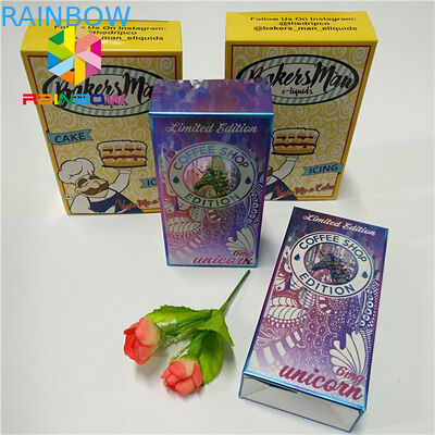 Hình chữ nhật gấp Hologram Hộp bao bì giấy cho mỹ phẩm Lông mi Brush Mặt nạ