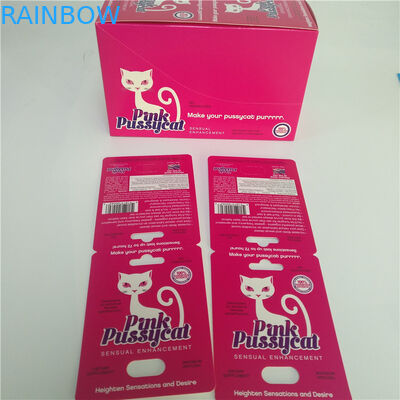 Hiệu ứng UV Pussycat Thẻ giấy Capsule Bao bì vỉ với Bullet Bullet