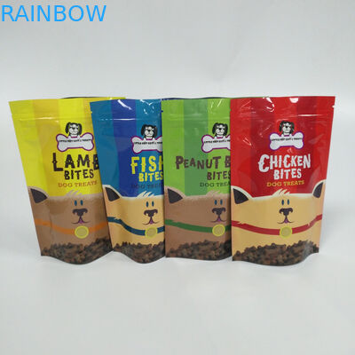 Túi Ziplock Bao bì Pet Food Bag 120 Micron Độ dày với cửa sổ rõ ràng