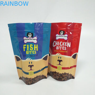 Túi Ziplock Bao bì Pet Food Bag 120 Micron Độ dày với cửa sổ rõ ràng