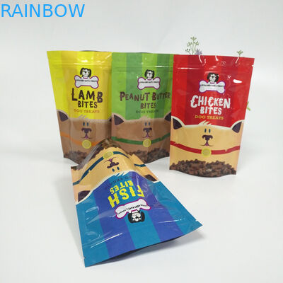 Túi Ziplock Bao bì Pet Food Bag 120 Micron Độ dày với cửa sổ rõ ràng